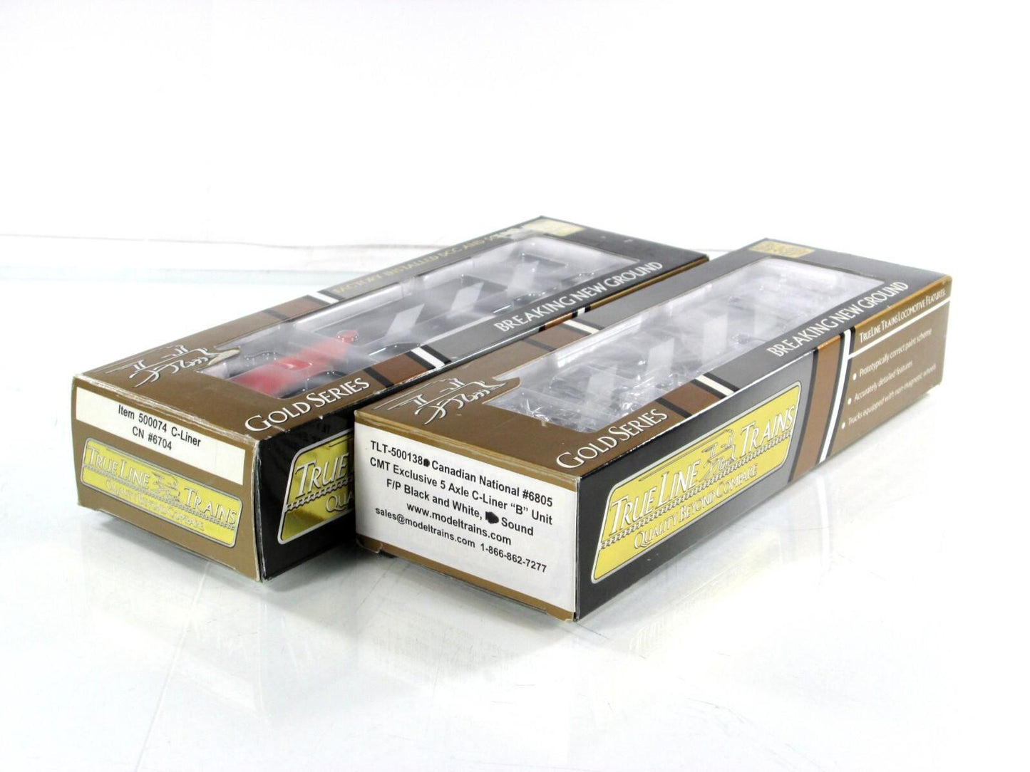 HO Scale *CANADIAN NATIONAL* C-Liner AB #6704,6805 - True Line Trains, DCC Sound
