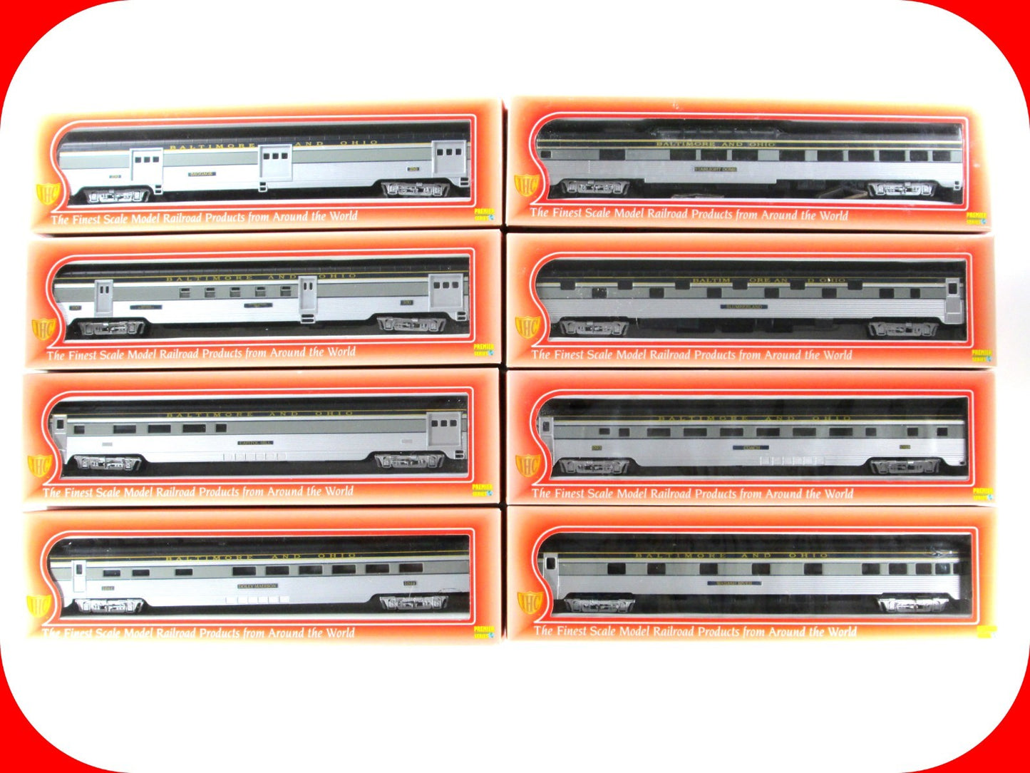 HO Scale ***BALTIMORE & OHIO*** Lightweight Passenger 8-Car Set - IHC 47808