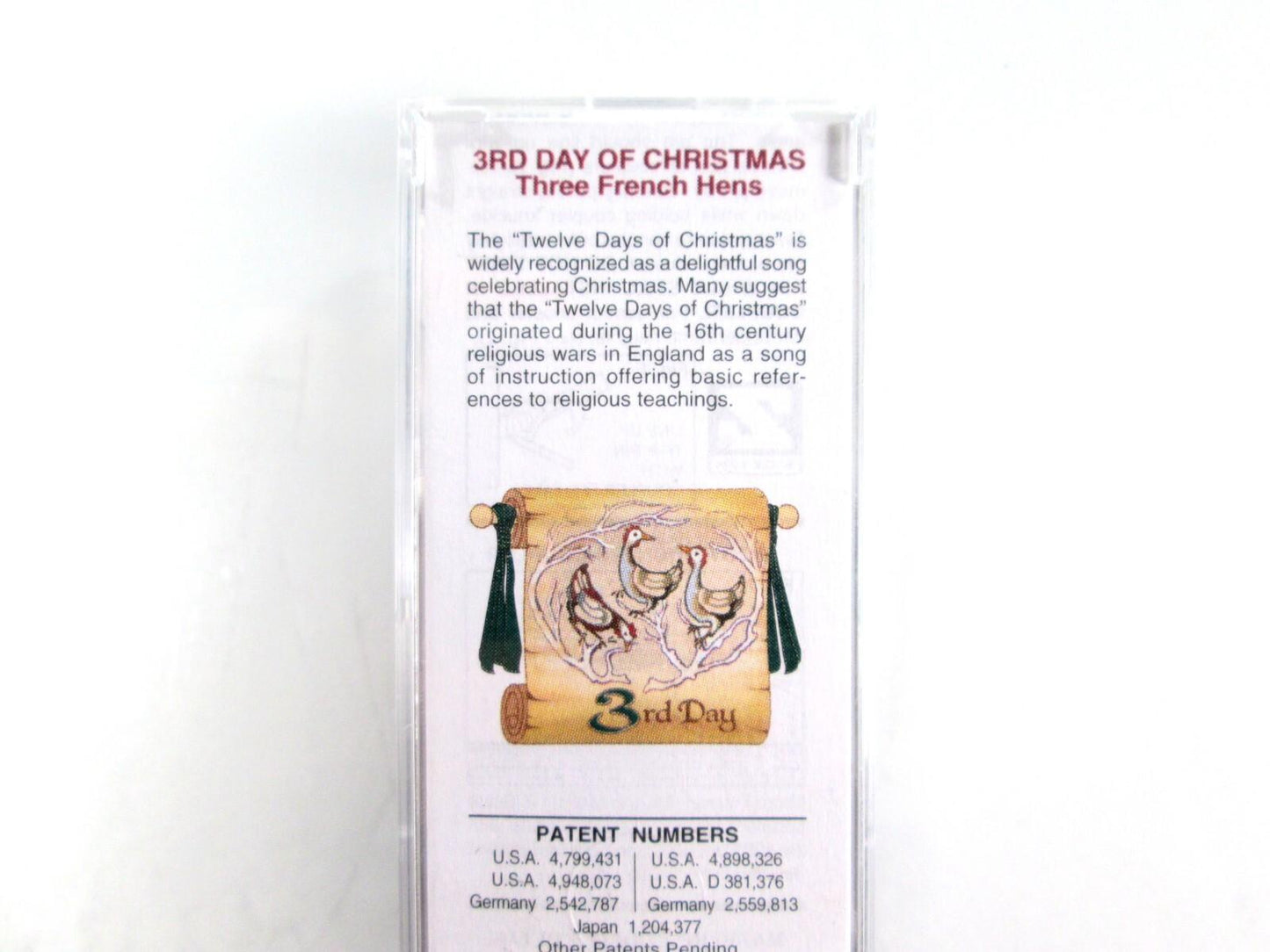 Z Scale ***THREE FRENCH HENS*** 12 Days Christmas Box Car - Micro Trains 14933-2