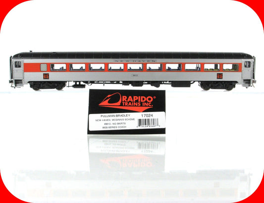HO Scale ***NEW HAVEN*** Paassenger Coach #8613 -- Rapido 17024, Lighted **RARE*