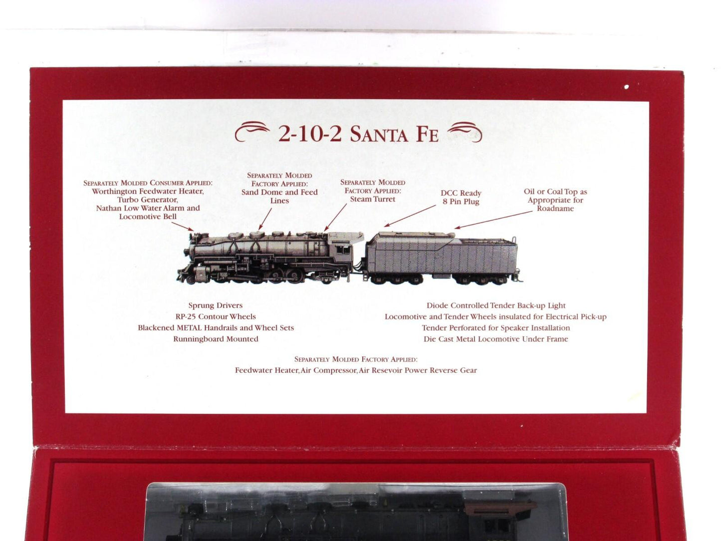 HO Scale **PENNSYLVANIA** 2-10-2 Santa Fe Locomotive 4882 - IHC 23409, DCC Sound