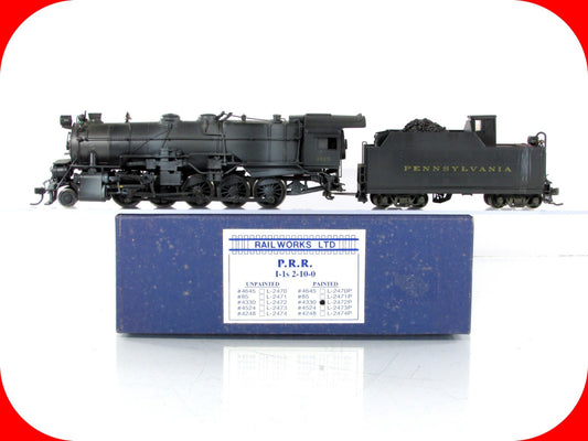 HO Scale BRASS ***PENNSYLVANIA*** Weathered I-1s   2-10-0 Locomotive - by Sunset