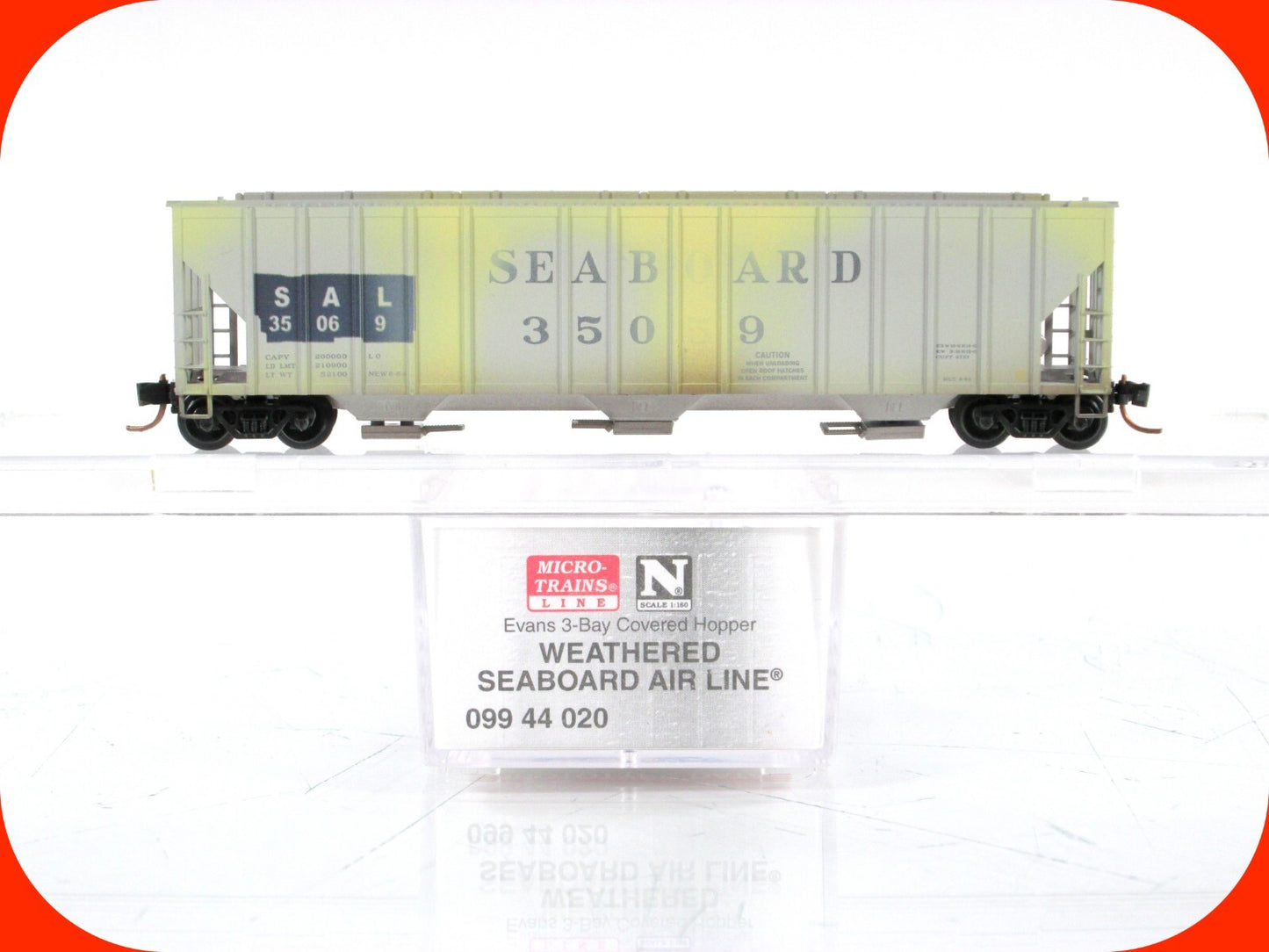N Scale **SEABOARD AIR LINE** Weathered Hopper, SAL 35069 -Micro Trains 09944020