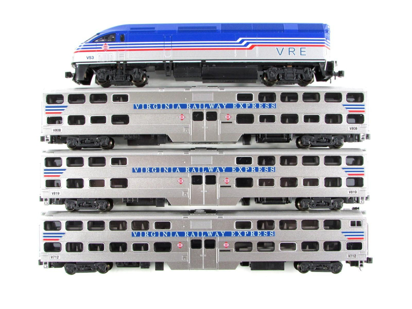 N Scale ***VIRGINIA RAILWAY EXPRESS*** Commuter Train - Kato 106-8705, DCC Ready