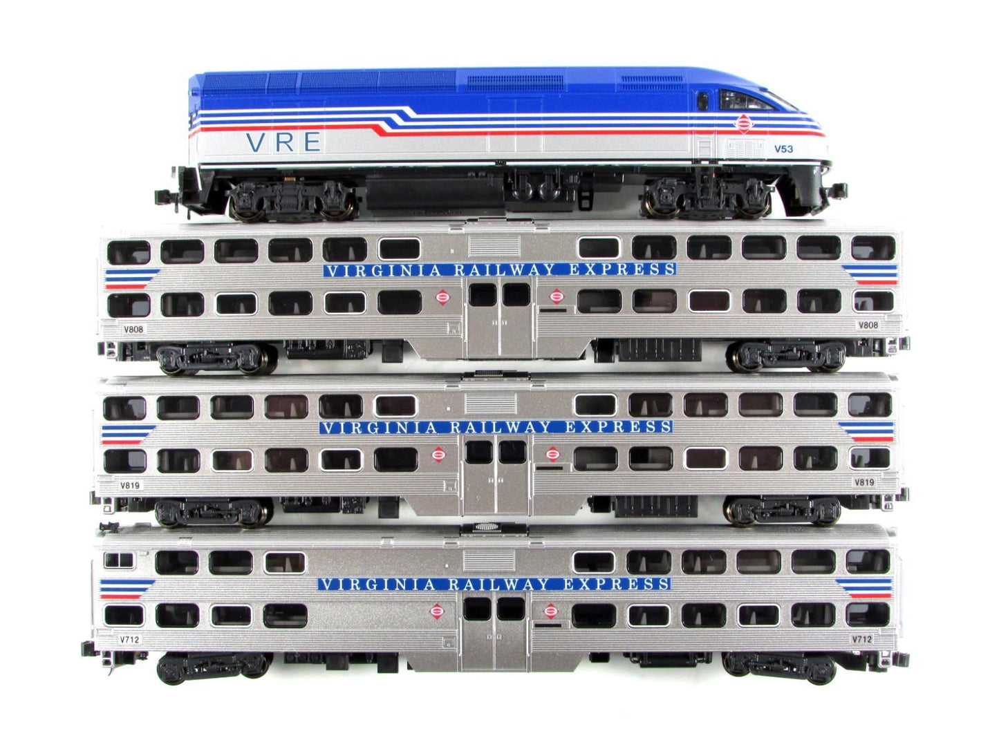 N Scale ***VIRGINIA RAILWAY EXPRESS*** Commuter Train - Kato 106-8705, DCC Ready