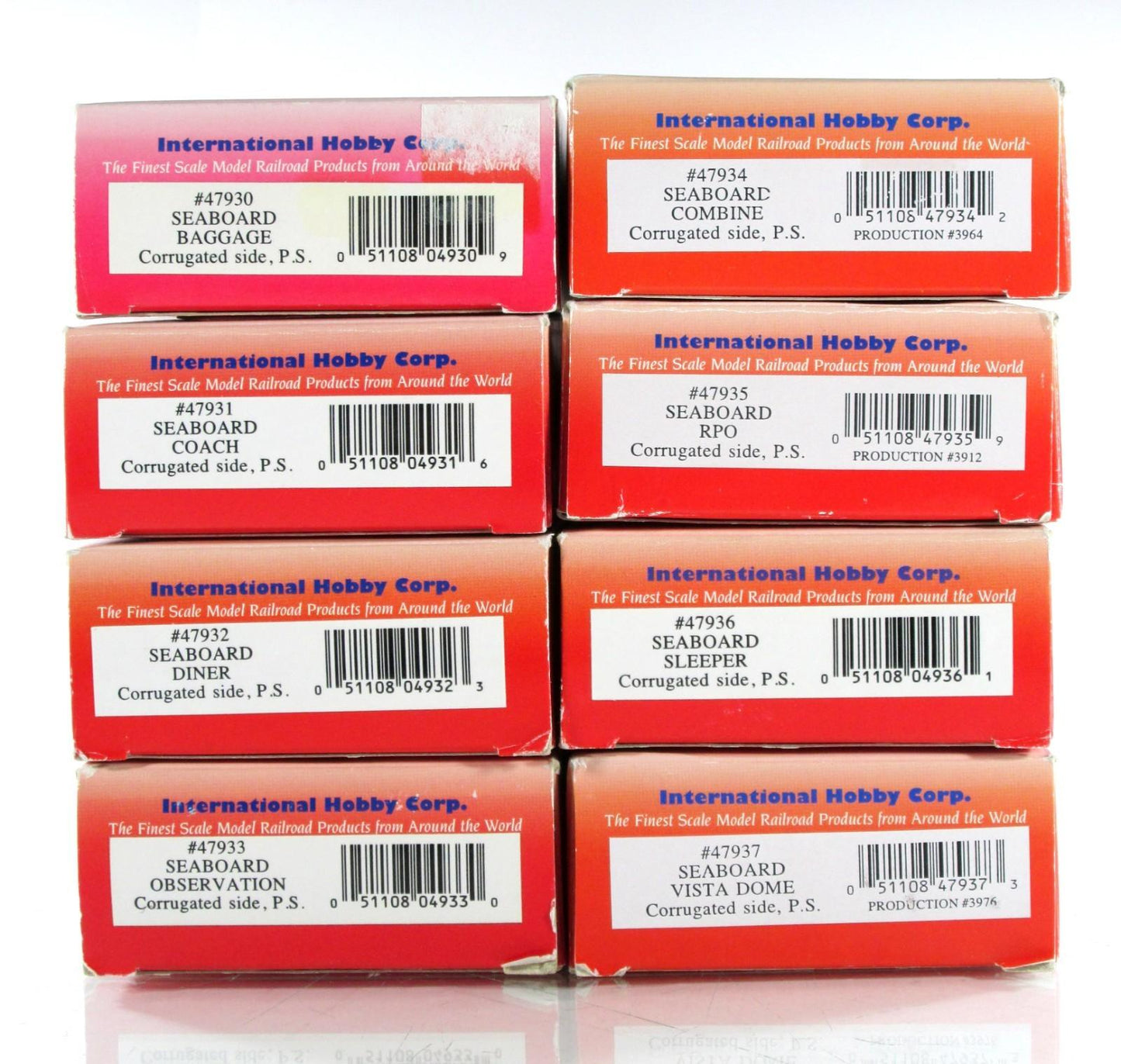 HO Scale ***SEABOARD*** Lightweight Passenger Car 8-Pack Set --------- IHC 47938