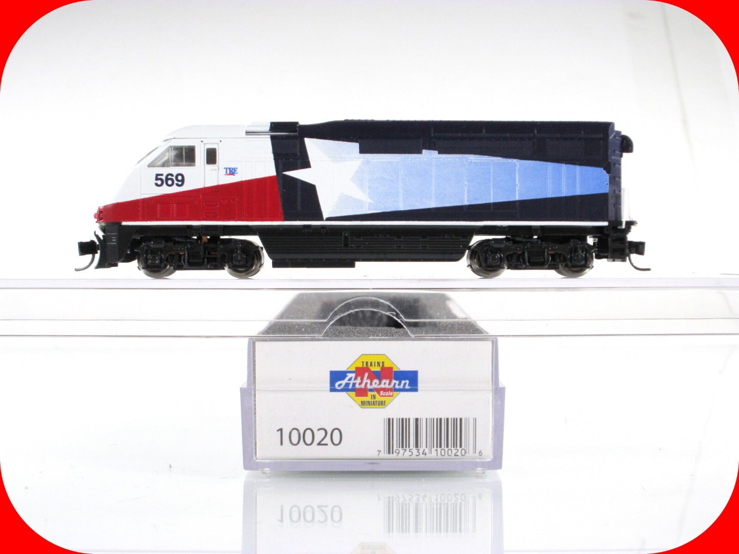 N Scale *DALLAS TRINITY RAILWAY* F59PHI Locomotive #569  -Athearn 10020 *DCC Rdy