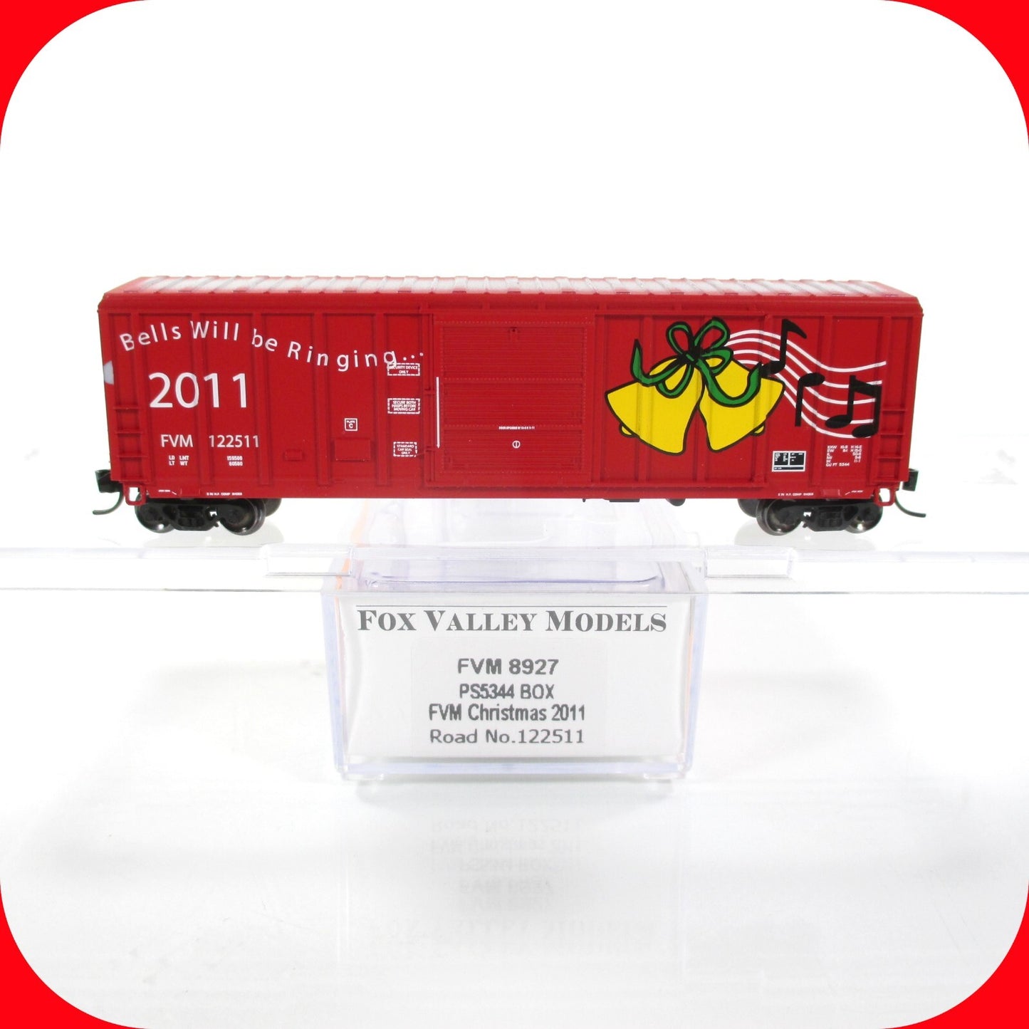 N Scale ***CHRISTMAS BELLS*** 50' Box Car #122511, 2011 - Fox Valley 8909 **RARE