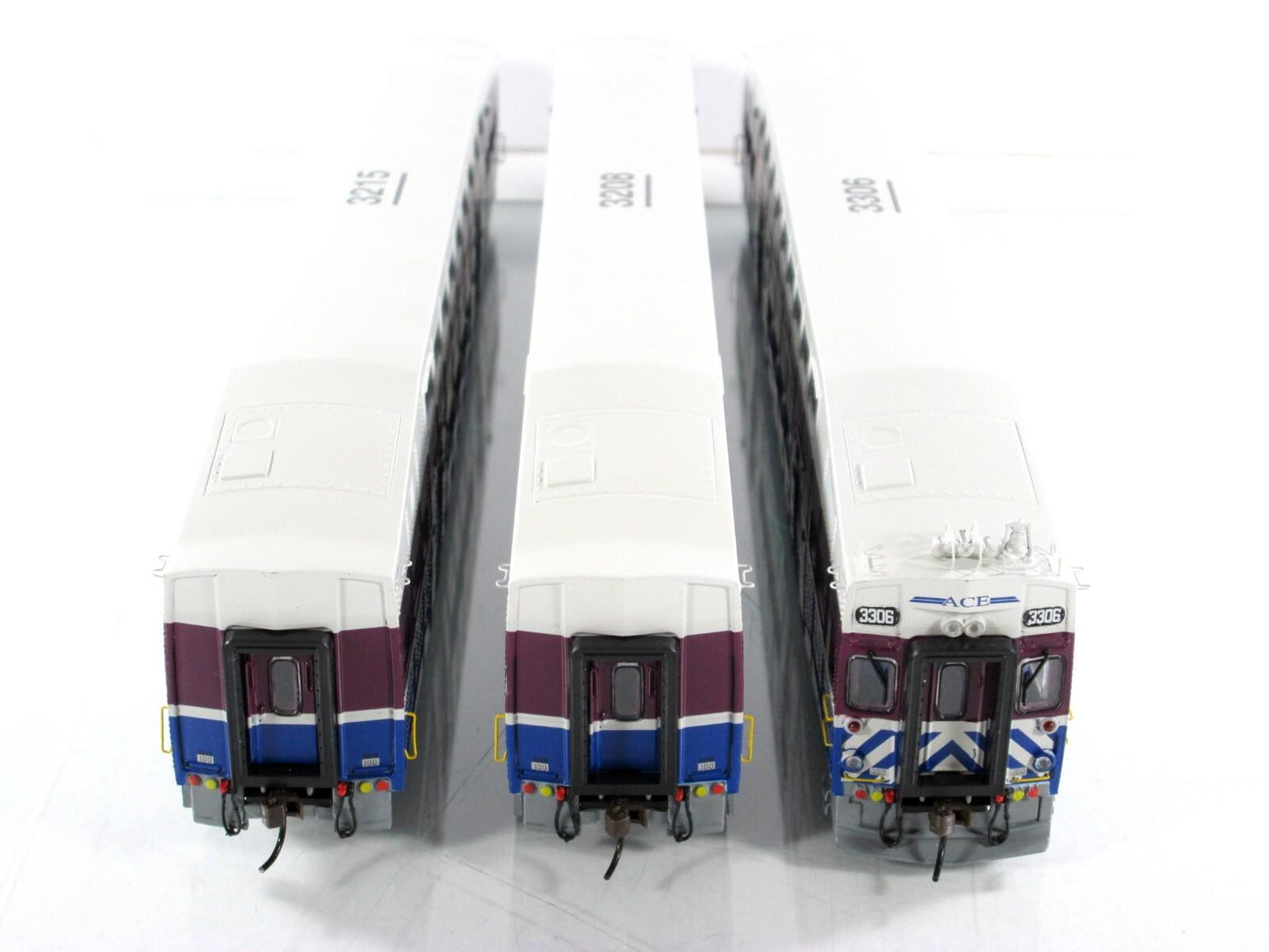 HO Scale ***ACE*** Bombardier Passenger Set #3306, 3208, 3215 ---- Athearn 25904