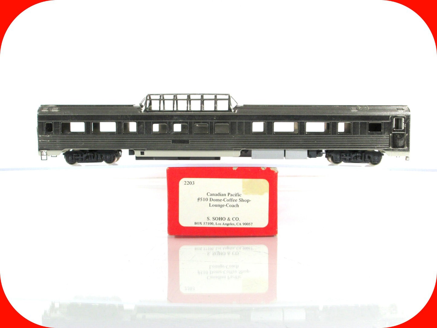 HO Scale BRASS ***CANADIAN PACIFIC*** Dome-Coffee Shop-Lounge #510 --- Soho 2203