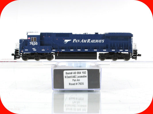 N Scale ***PAN AM*** DASH 8-40C Locomotive, MEC #7635 - Atlas 40004192, with DCC