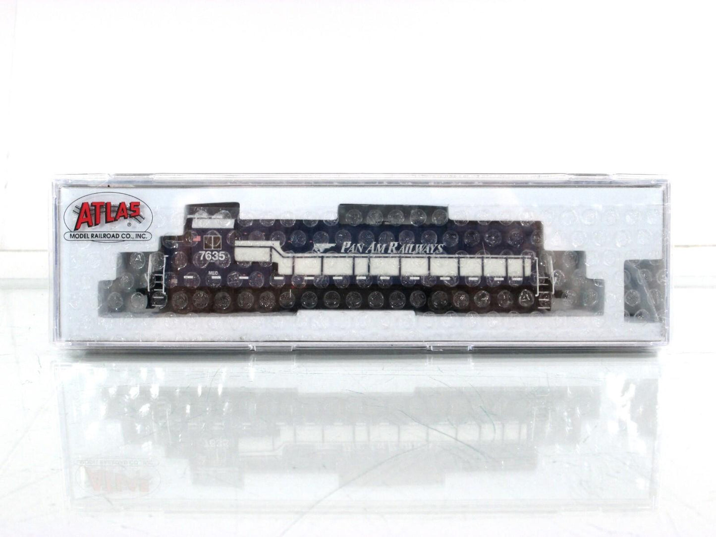 N Scale ***PAN AM*** DASH 8-40C Locomotive, MEC #7635 - Atlas 40004192, with DCC