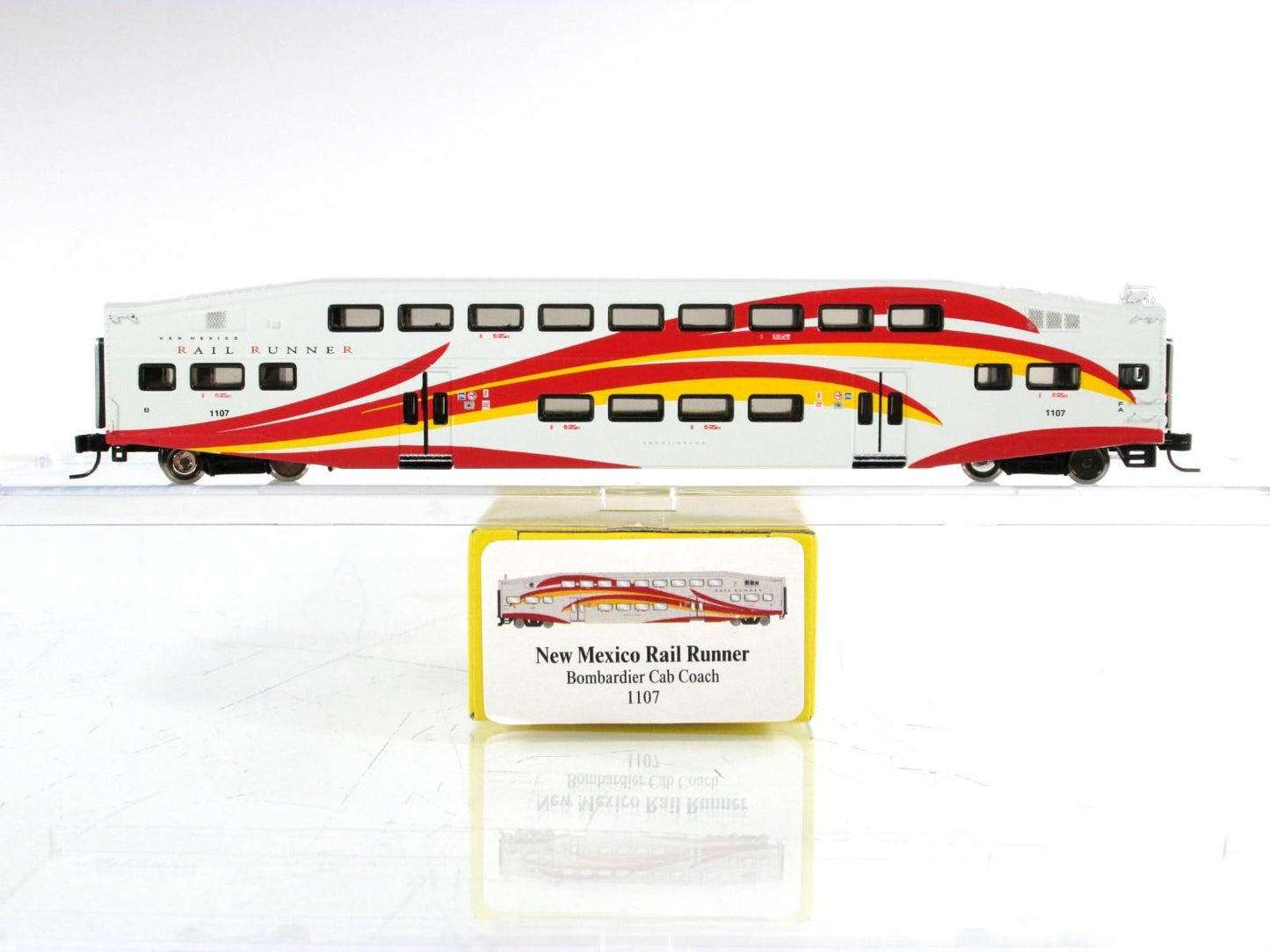 N Scale ***NEW MEXICO RAIL RUNNER** Bombardier Control Car #1107 - Athearn 28591