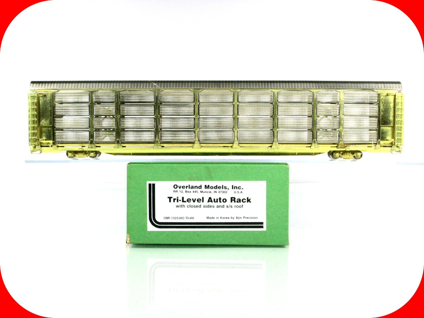 HO Scale BRASS ***Thrall Tri-Level Enclosed AUTO RACK*** -- Overland / Ajin 1325