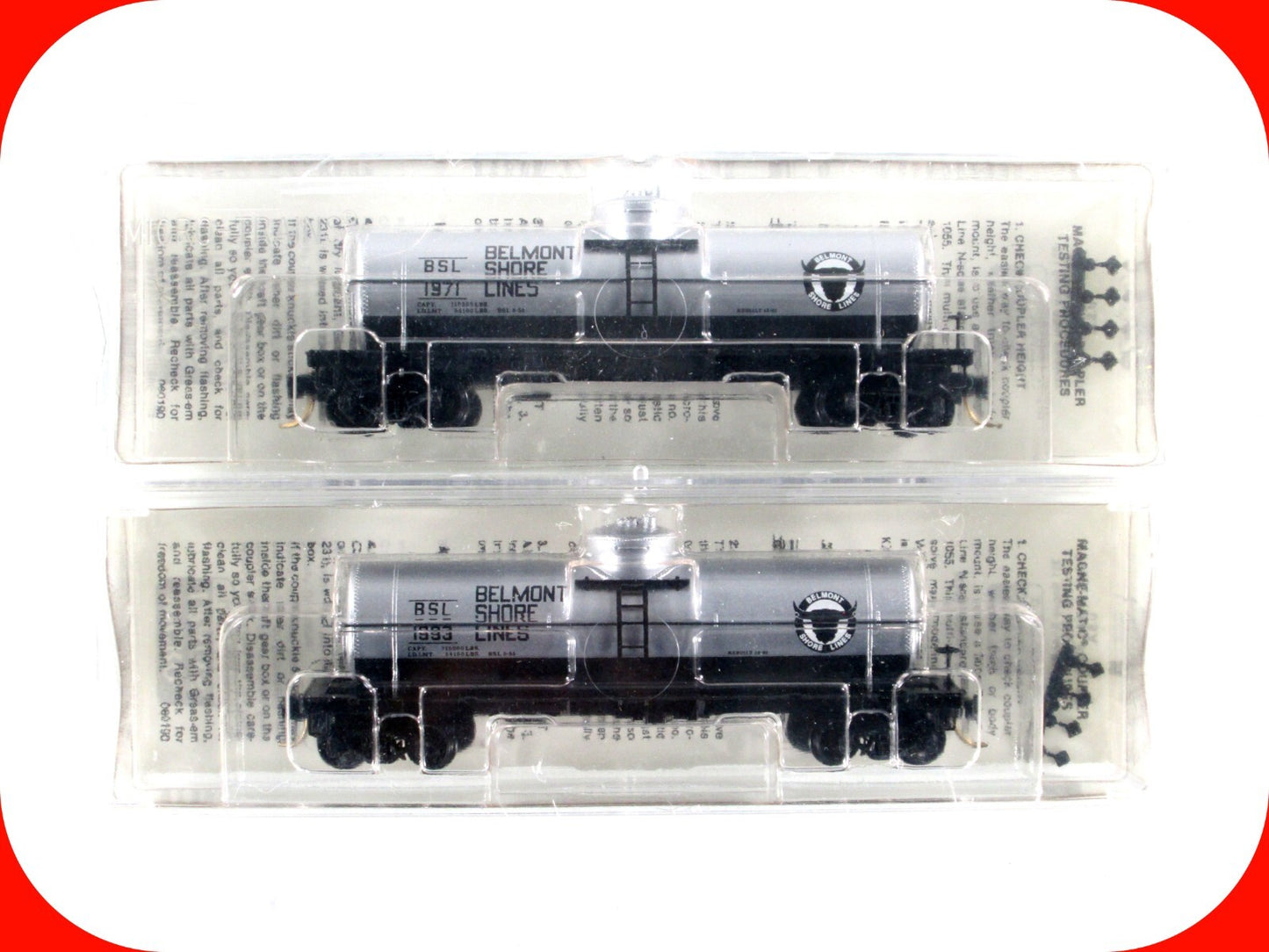 N Scale ***BELMONT SHORE LINES*** 39' Tank Car 2-Pack - Micro Trains Special Run