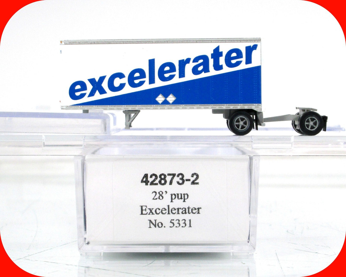N Scale ***EXCELERATER*** 28' Pup Trailer #5331 - Trainworx 42873-2, Special Run