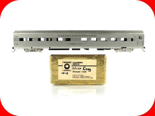 N Scale BRASS **CB&Q -- ZEPHYR** Silver Crag Sleeper - Oriental 429, Knuckle Cpl
