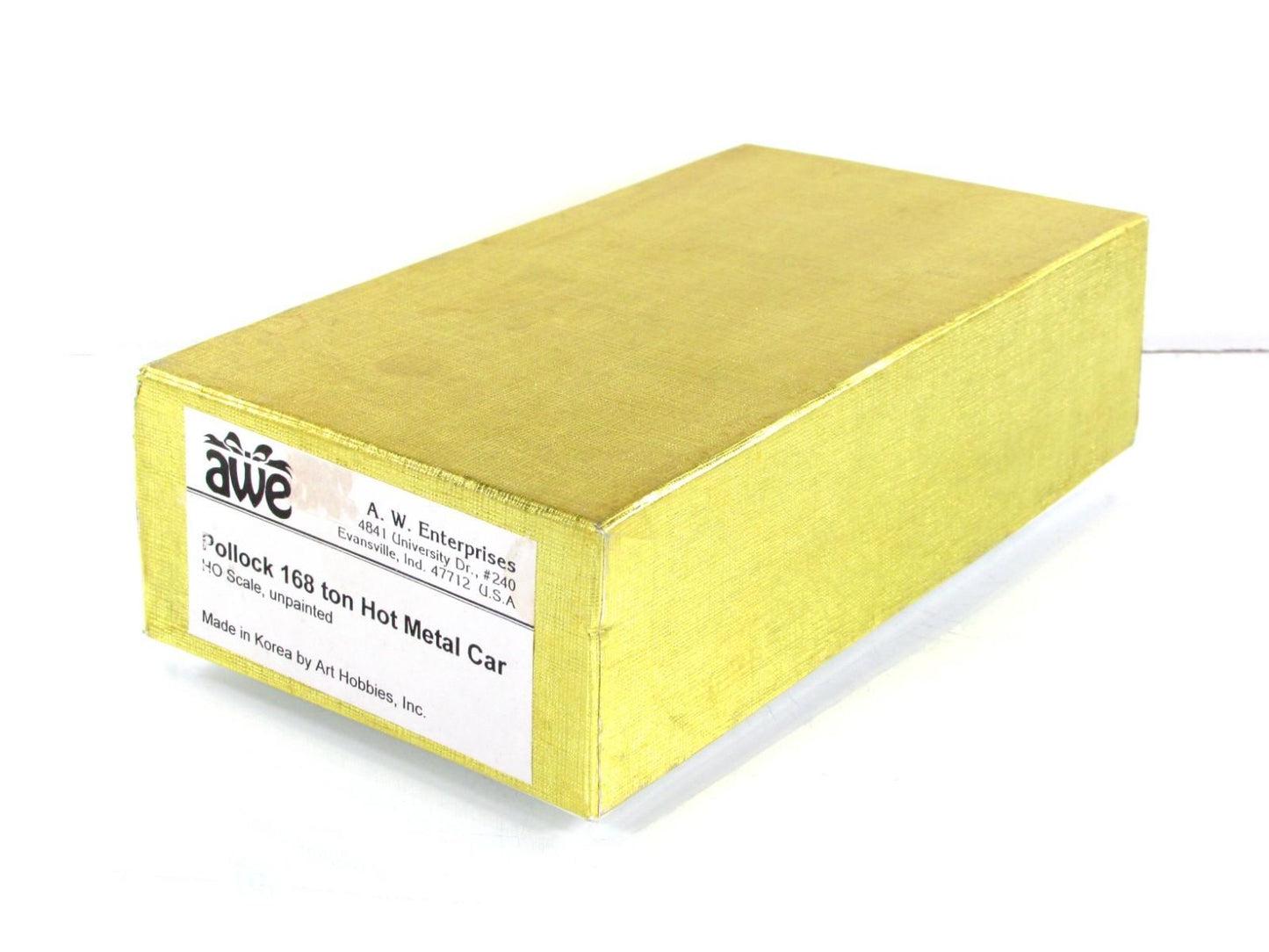 HO Scale BRASS ***POLLOCK 168 Ton HOT METAL CAR***  by AWE - Art Hobbies (Korea)