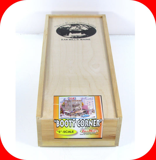 S Scale BRASS ***BOOTY CORNER*** IGA & Store Front Building Kit - by BAR MILLS
