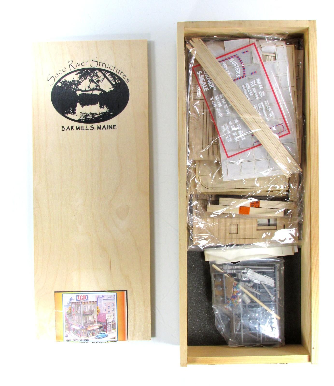 S Scale BRASS ***BOOTY CORNER*** IGA & Store Front Building Kit - by BAR MILLS