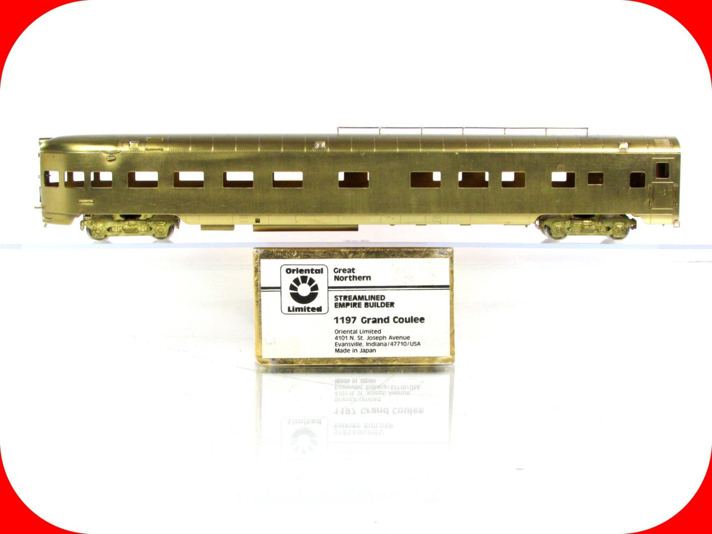 HO Scale BRASS ***GN EMPIRE BUILDER*** 1197 Grand Coulee Observation -- ORIENTAL