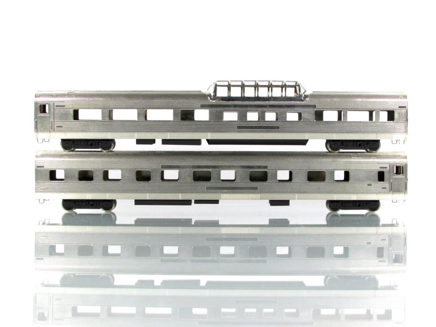 HO Scale BRASS *CALIFORNIA ZEPHYR* Dome & Roomette, CB&Q,WP,D&RGW - Nickel Plate