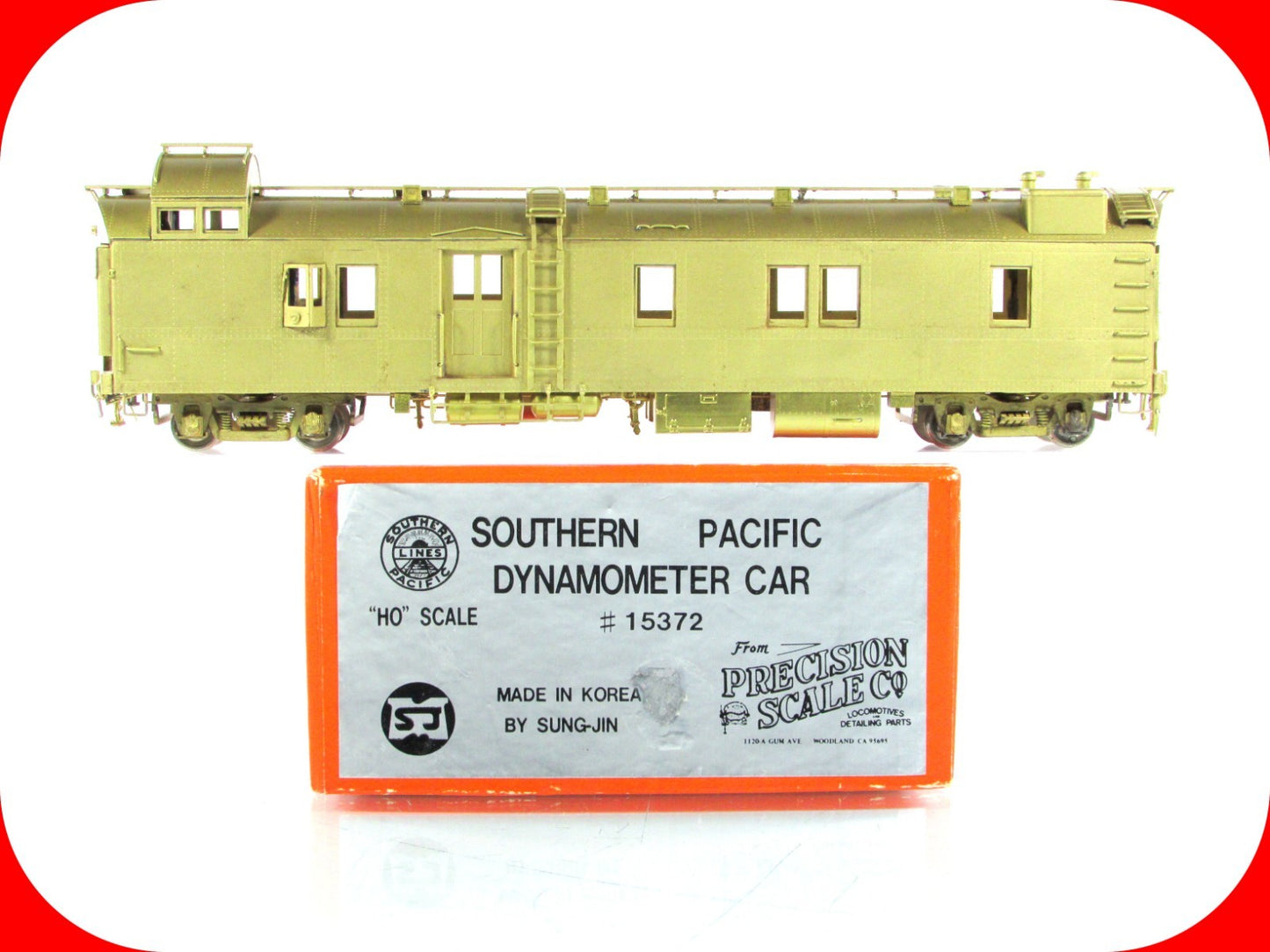HO Scale BRASS *SOUTHERN PACIFIC* DYNAMOMETER CAR - Precision / Iron Horse 15372