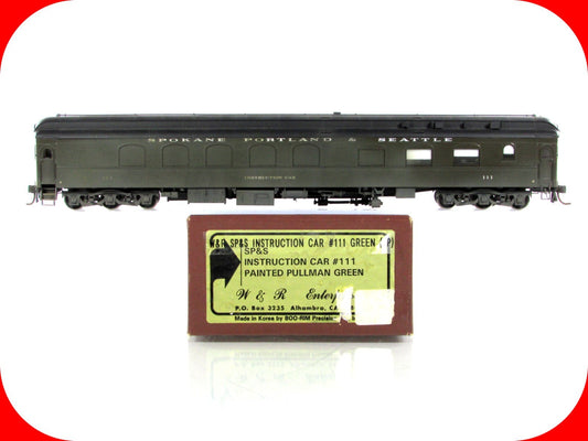 HO Scale BRASS **SP&S INSTRUCTION CAR** Weathered - W&R Enterprises, Knuckle Cpl