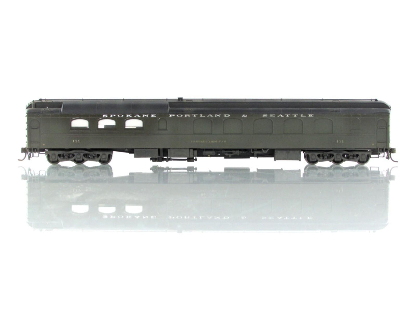 HO Scale BRASS **SP&S INSTRUCTION CAR** Weathered - W&R Enterprises, Knuckle Cpl