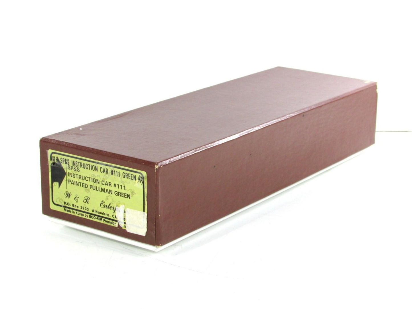 HO Scale BRASS **SP&S INSTRUCTION CAR** Weathered - W&R Enterprises, Knuckle Cpl