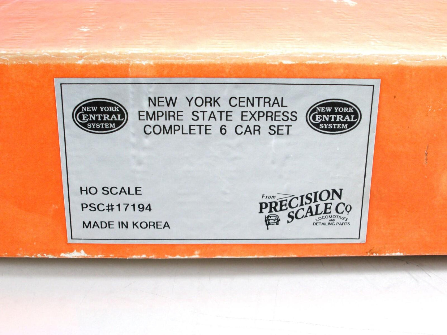 HO Scale Brass ***NYC EMPIRE STATE EXPRESS*** Passenger 6-Set -- Precision 17194