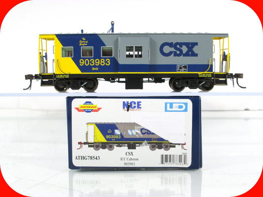HO Scale **CSX Spirit Of Grafton** Bay Window Caboose #903983 - Athearn, DCC LED