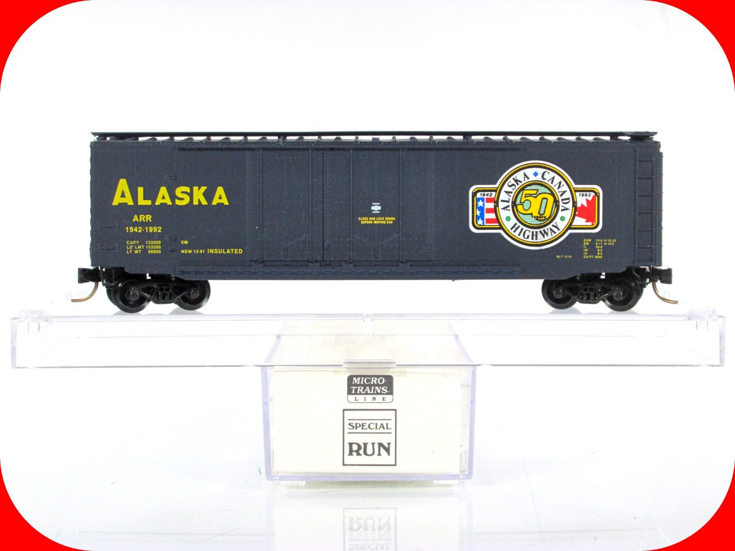 N Scale **ALASKA CANADA HIGHWAY** Box Car #1942-1992 - Micro Trains Special RARE