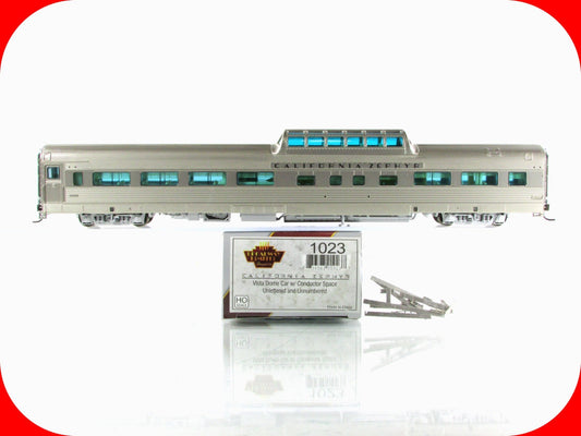 HO Scale ***UNDECORATED*** California Zephyr Dome Car - Broadway 1023, Lighted