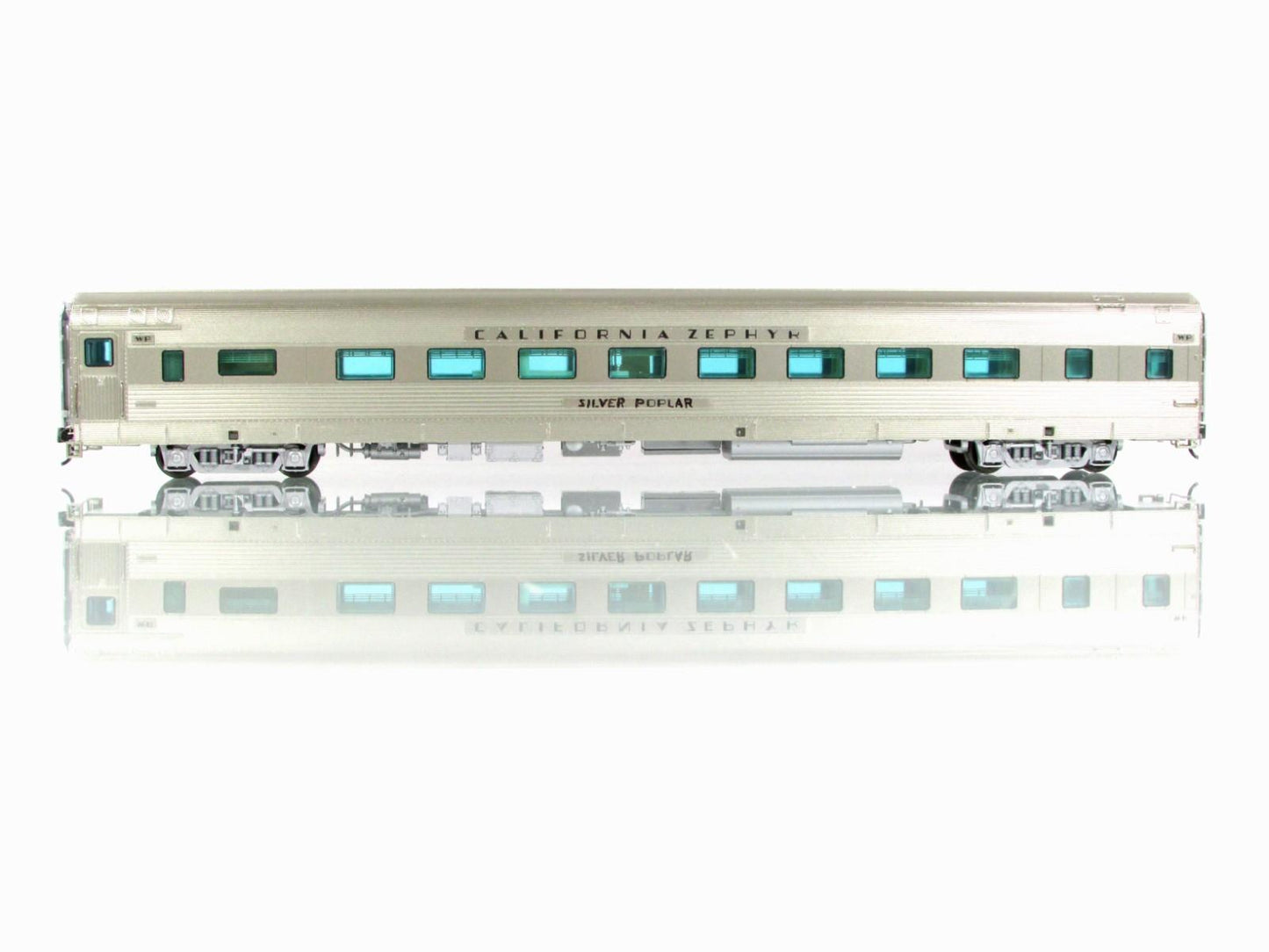 HO Scale ***WP CA ZEPHYR*** SILVER POPLAR Sleeper #872 -- Broadway 1521, Lighted