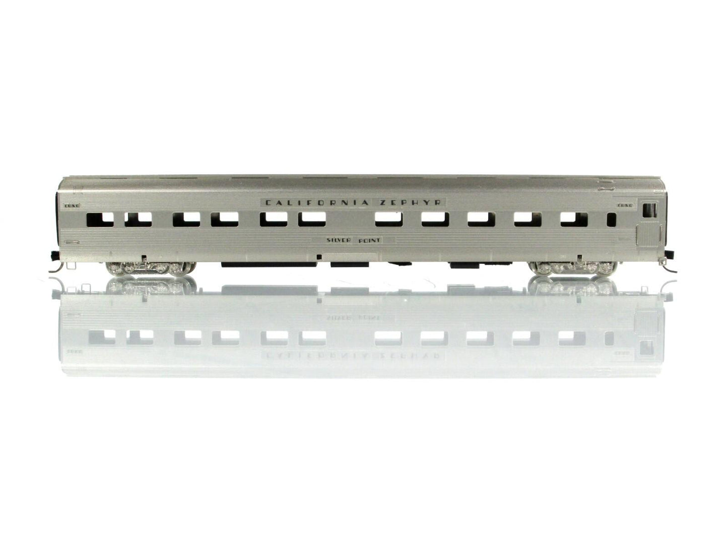 N Scale BRASS **CB&Q - ZEPHYR** Silver Point Sleeper - Oriental 423, Knuckle Cpl