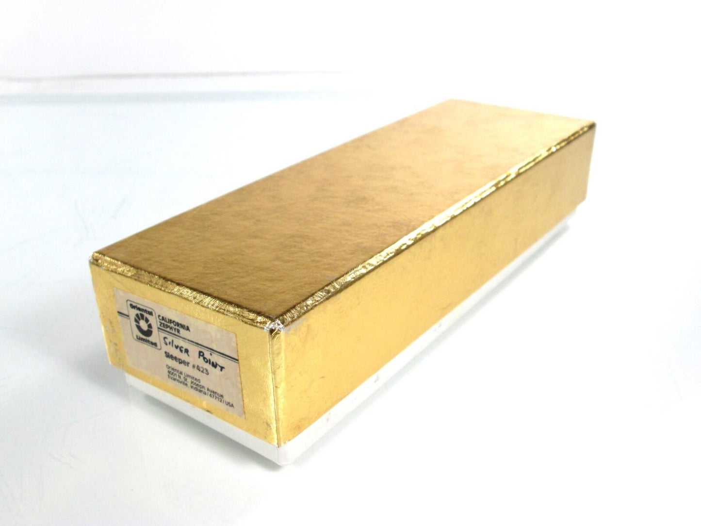 N Scale BRASS **CB&Q - ZEPHYR** Silver Point Sleeper - Oriental 423, Knuckle Cpl