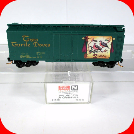 N Scale ***TWO TURTLE DOVES*** 12 Days of Christmas, Box Car, Micro Trains 21502
