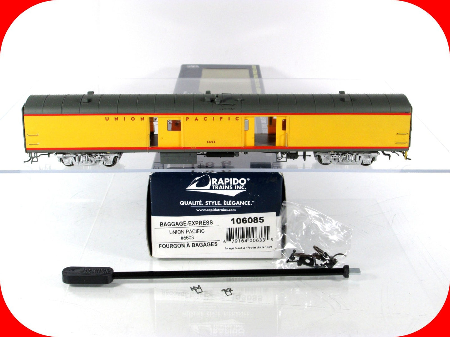HO Scale ***UNION PACIFIC*** Baggage #5603 - Rapido 106085, Lighted **RARE*