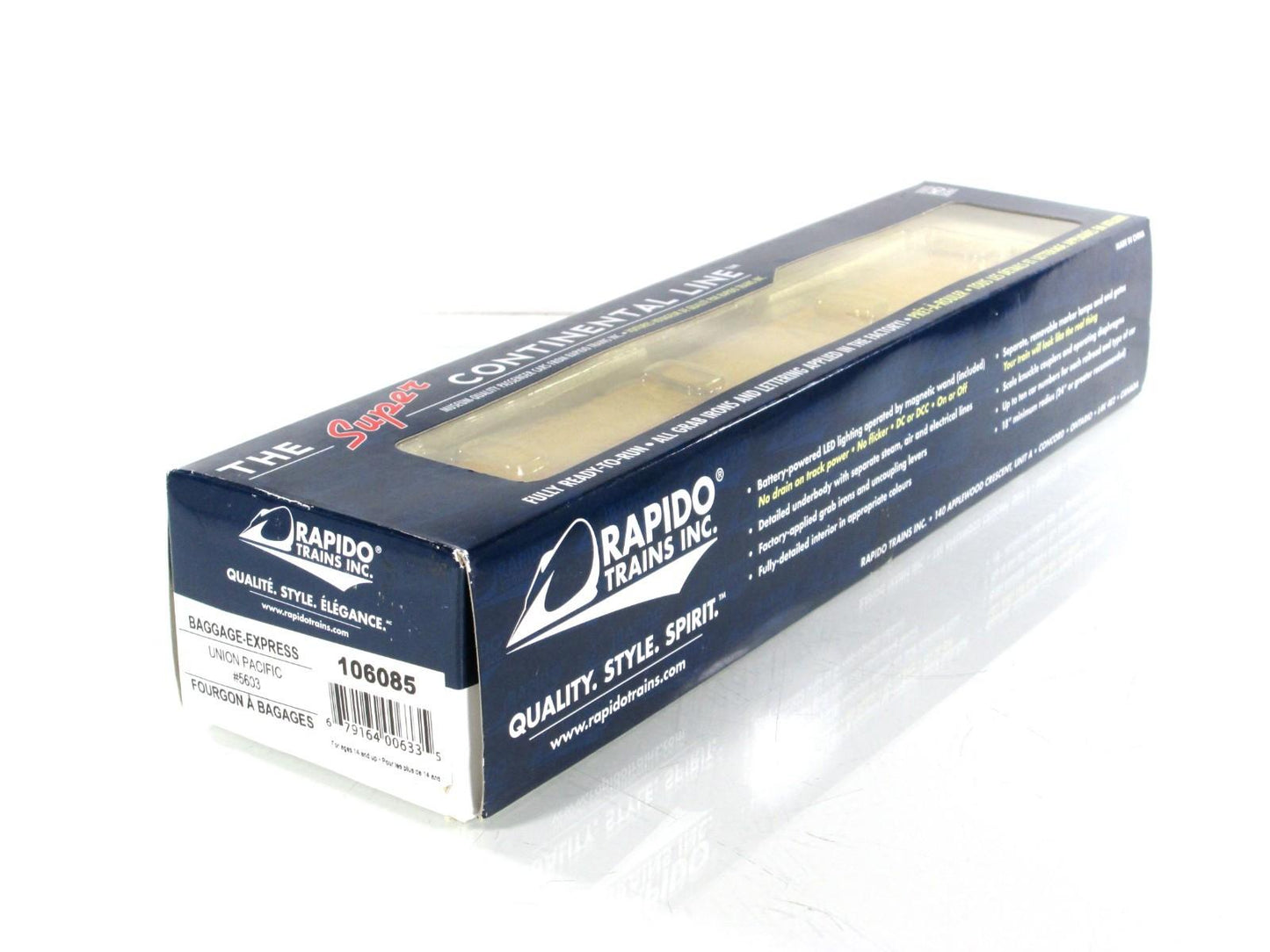 HO Scale ***UNION PACIFIC*** Baggage #5603 - Rapido 106085, Lighted **RARE*