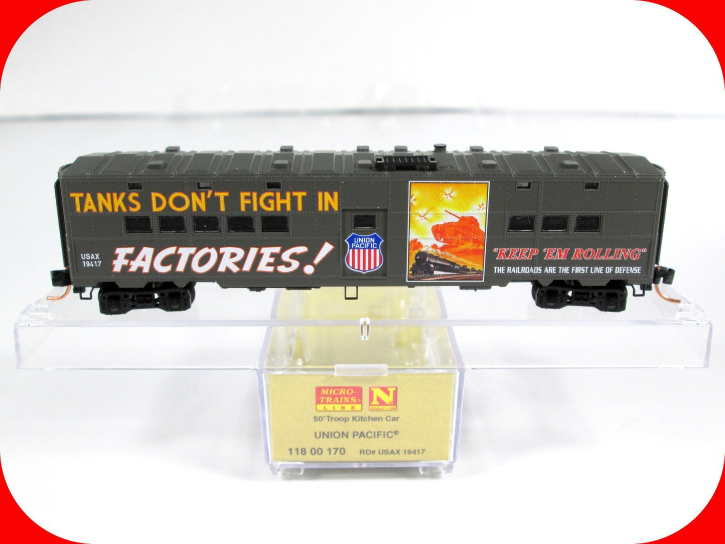 N Scale WWII Troop Kitchen ***TANKS*** Poster Art #19417 - Micro Trains 11800170