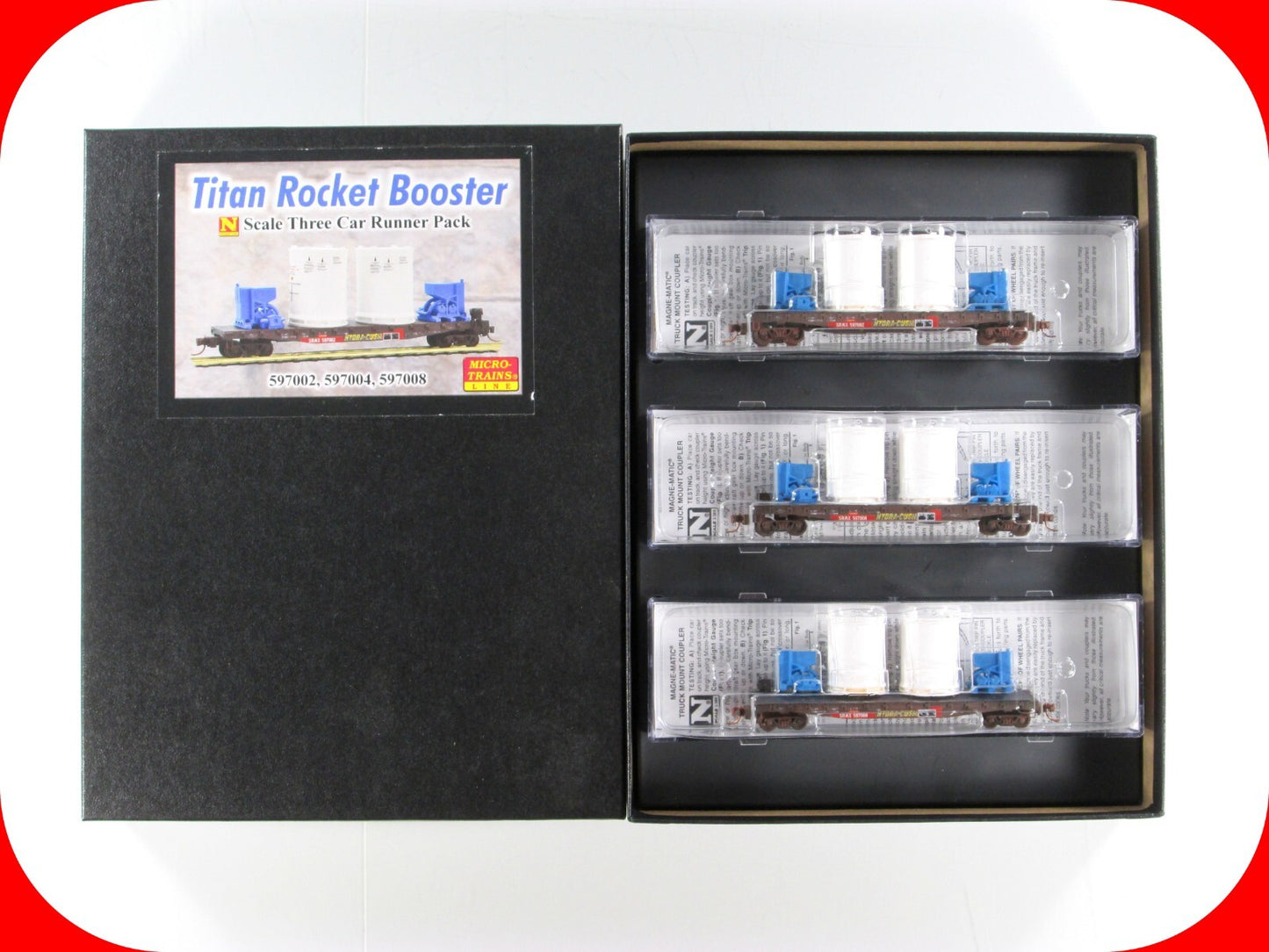 N Scale **TITAN ROCKET BOOSTER** Weathered Flat Car 3-Set -Micro Trains 99301680