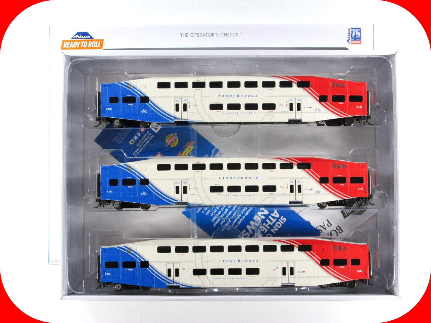 HO Scale **UTAH FRONTRUNNER** Bombardier Set #202,212,213 - Athearn 25970 **RARE