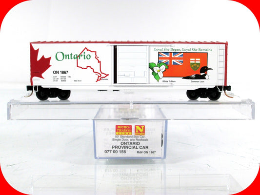 N Scale **ONTARIO** Canadian Provincial Box Car, ON 1867 - Micro Trains 07700156