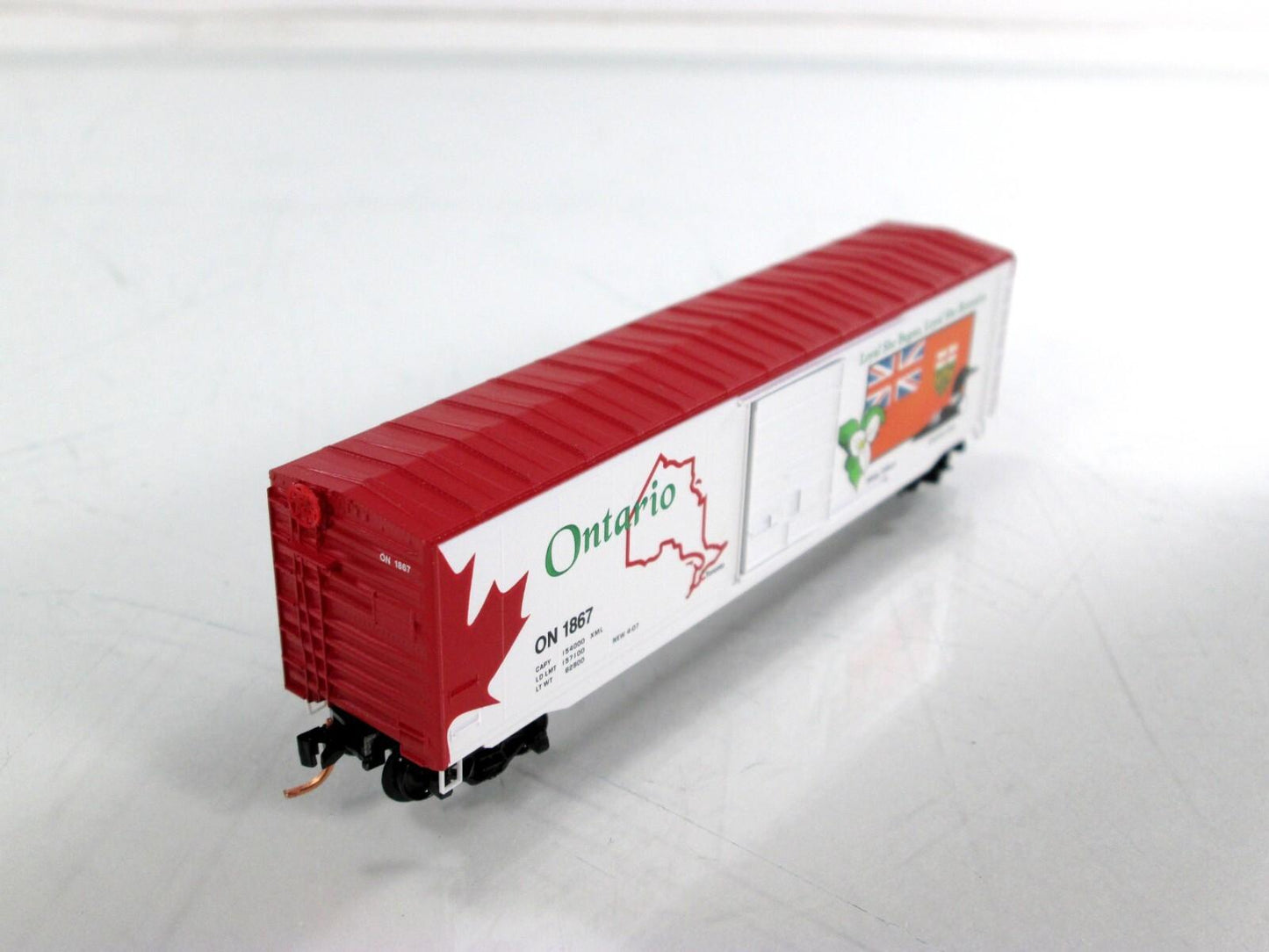 N Scale **ONTARIO** Canadian Provincial Box Car, ON 1867 - Micro Trains 07700156
