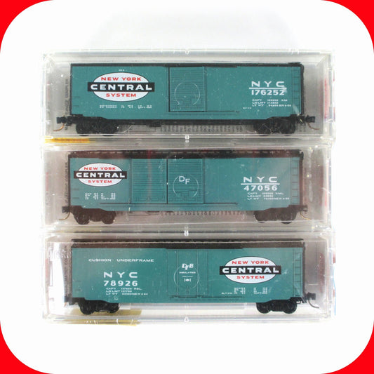 N Scale *NEW YORK CENTRAL* Box Car Set #47056, 78926, 176252 -Micro Trains 31192