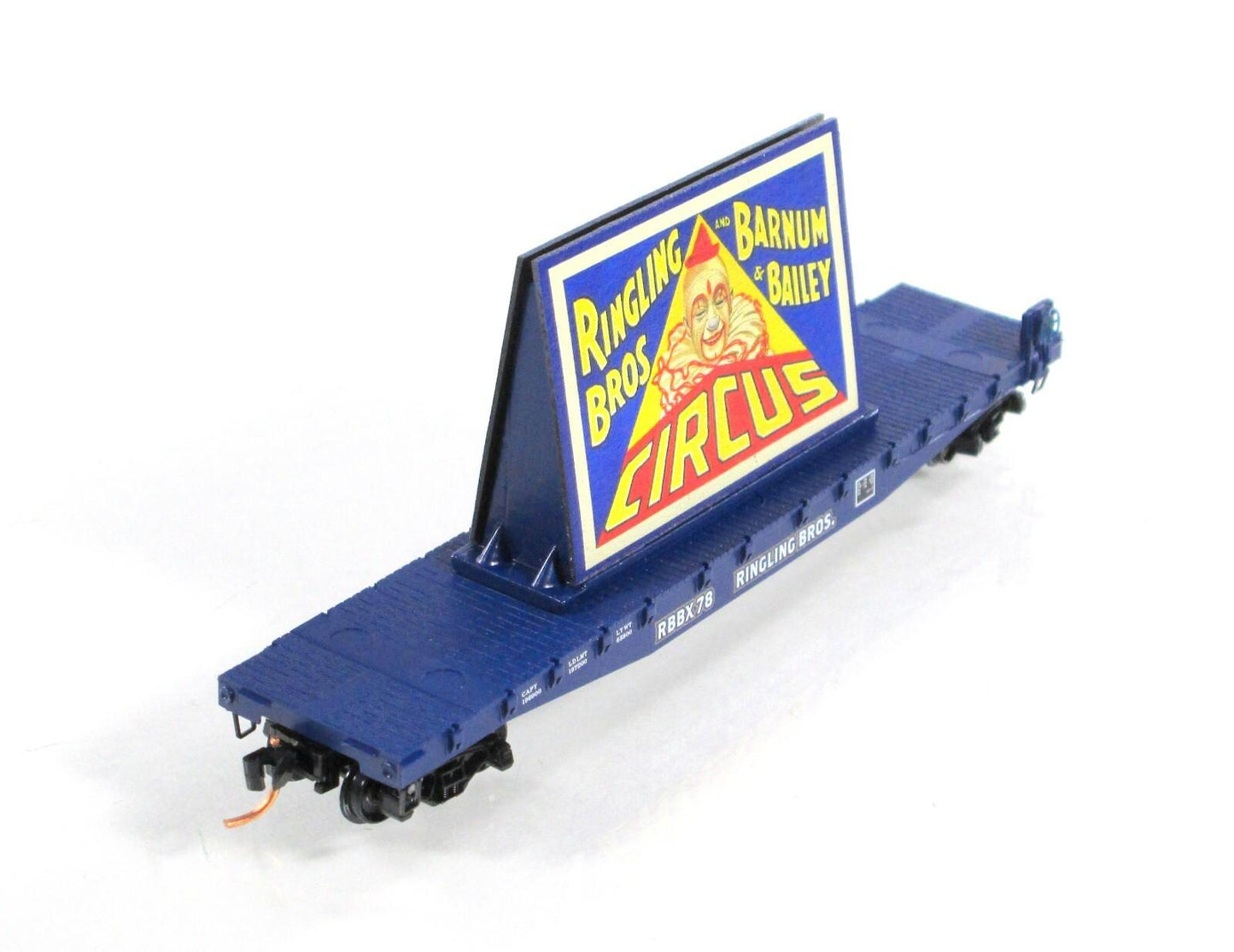 N Scale **RINGLING** Clown Billboard on Flat Car, RBBX 78 -Micro Trains 04500521