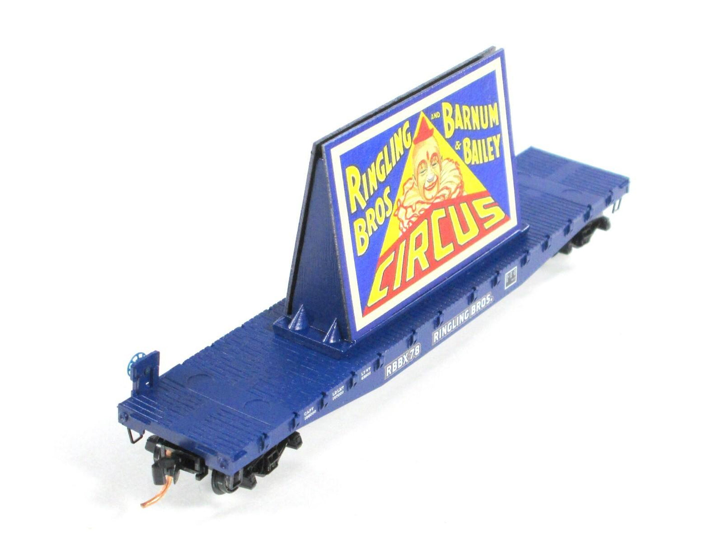 N Scale **RINGLING** Clown Billboard on Flat Car, RBBX 78 -Micro Trains 04500521