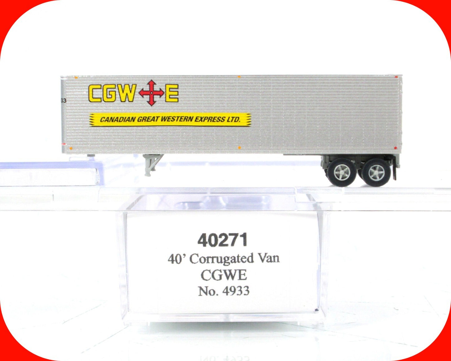 N Scale ****CGWE**** 40' Trailer Van #4933 -------- Trainworx 40271, Special Run