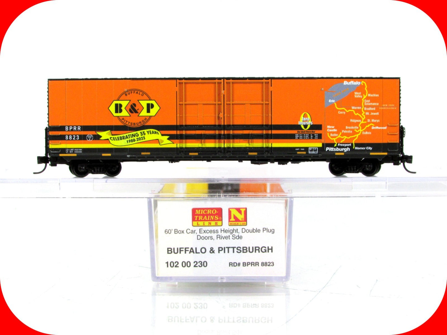 N Scale **BUFFALO & PITTSBURGH** 35th Anniv. 60' Box Car - Micro Trains 10200230
